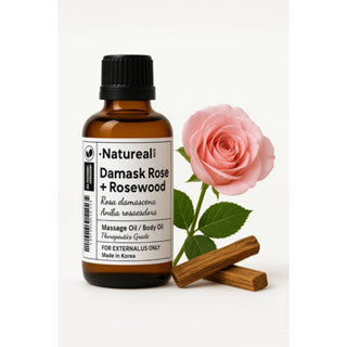 Natureal Now- (Set) Damask Rose + Rosewood Massage Oil 100 ml